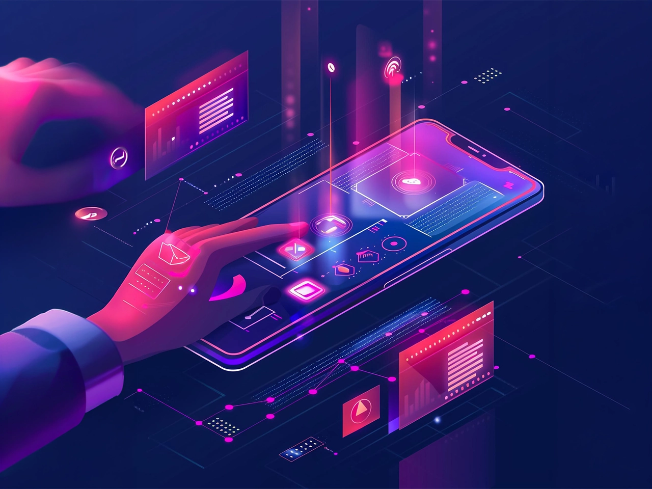 Mobile app product showcase